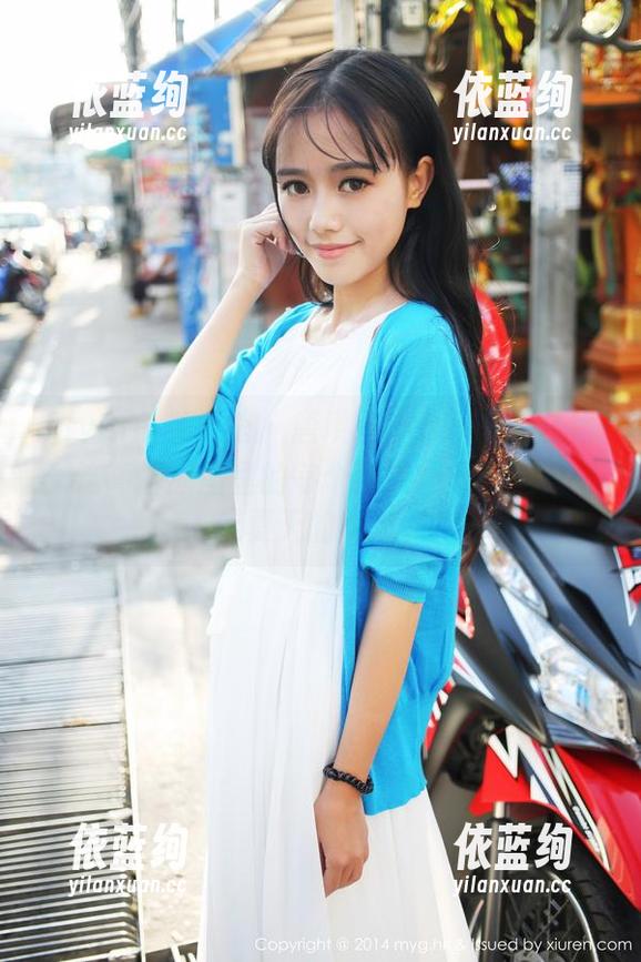 MyGirl美媛馆-唐琪儿Beauty MyGirl美媛馆 - 唐琪儿Beauty的白裙:这高清原图里的每个纱质细节都让我想起夏天的微风。